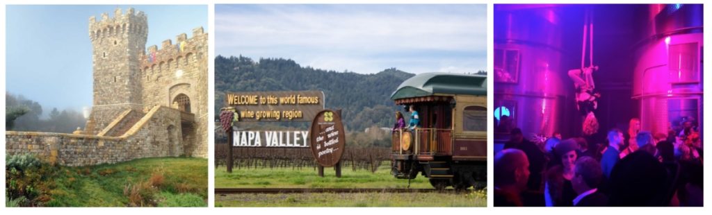 Classic napa wineries and parties