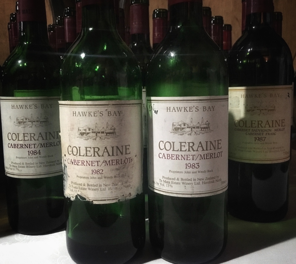 Discovering the potential of Hawke\'s Bay wines: Te Mata Coleraine vertical